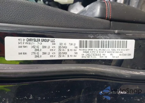 2014 Dodge Durango R/T z USA, uszkodzony, nr VIN 1C4SDJCT3EC581816